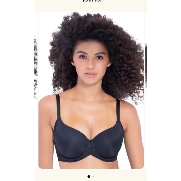 Felina Marvelous Black T-Shirt Bra Side Smoothing Underwire 34DD Seamless - Picture 1 of 8